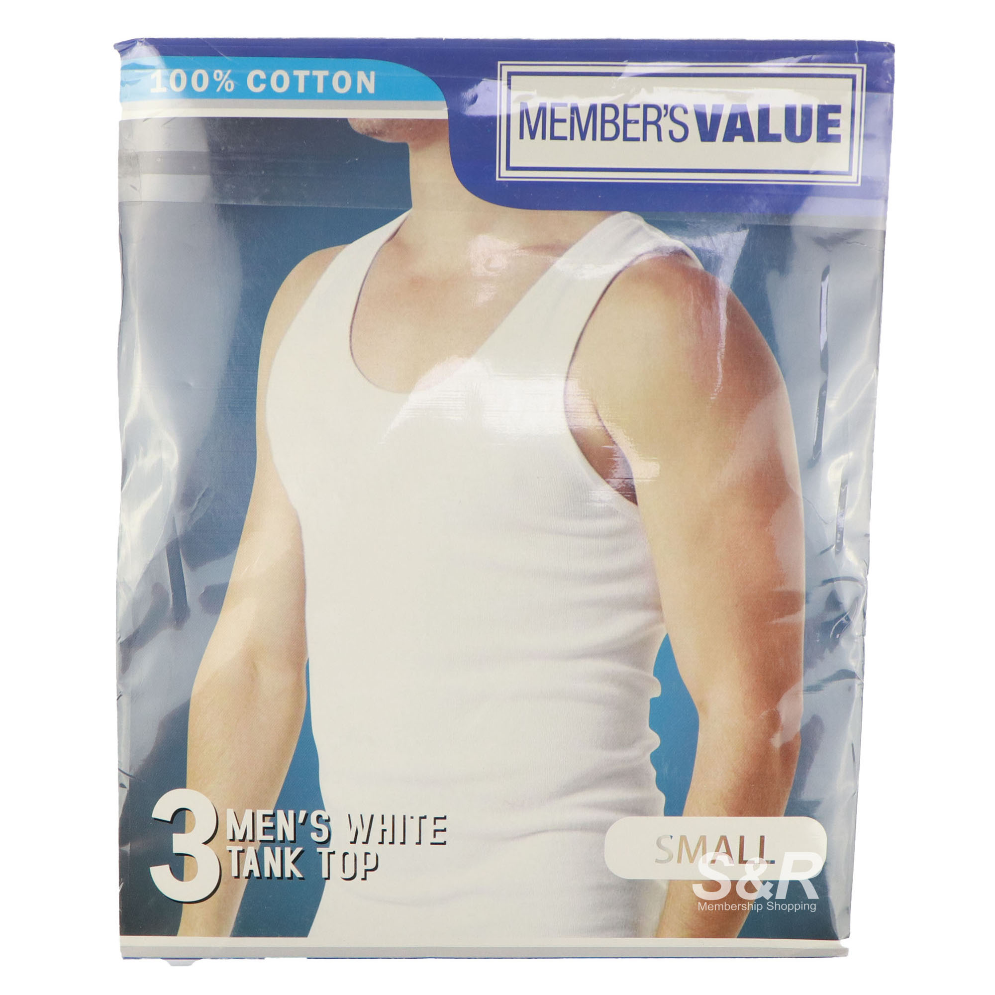 Member's Value Men's White Tank Top Small 3pcs Member's Value Men's White Tank Top Small 3pcs